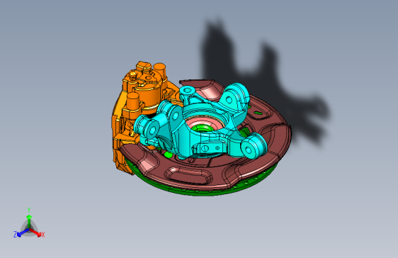 丰田-雅力士-底盘-DISC BRAK FRT,LH WITH STEERING KNUCKLE ASSY