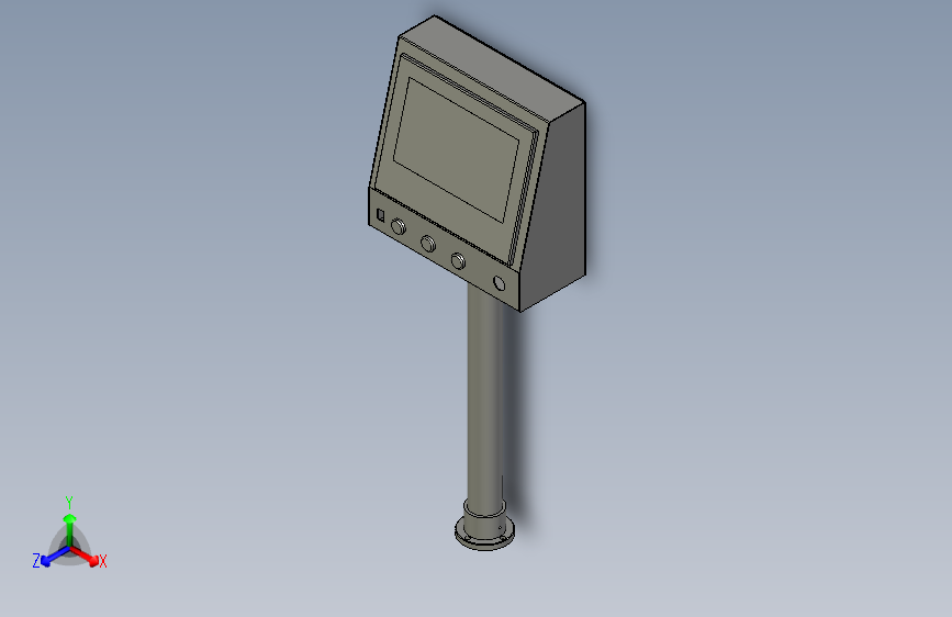 2018SOLIDWORKS1600Z触摸屏安装机构