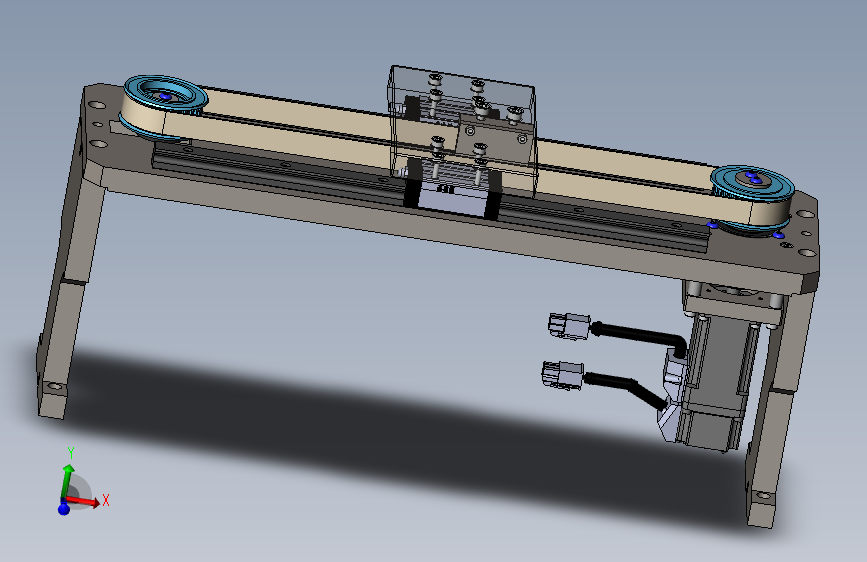 421168-同步带直线滑轨单轴运动机构（100）