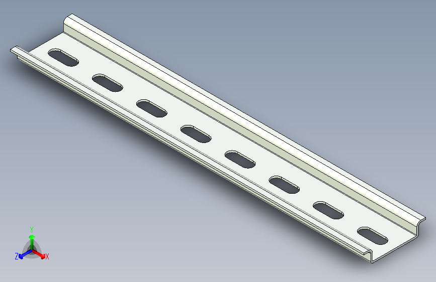 DIN-RAIL 35X7.5MM 200MM 长度打孔