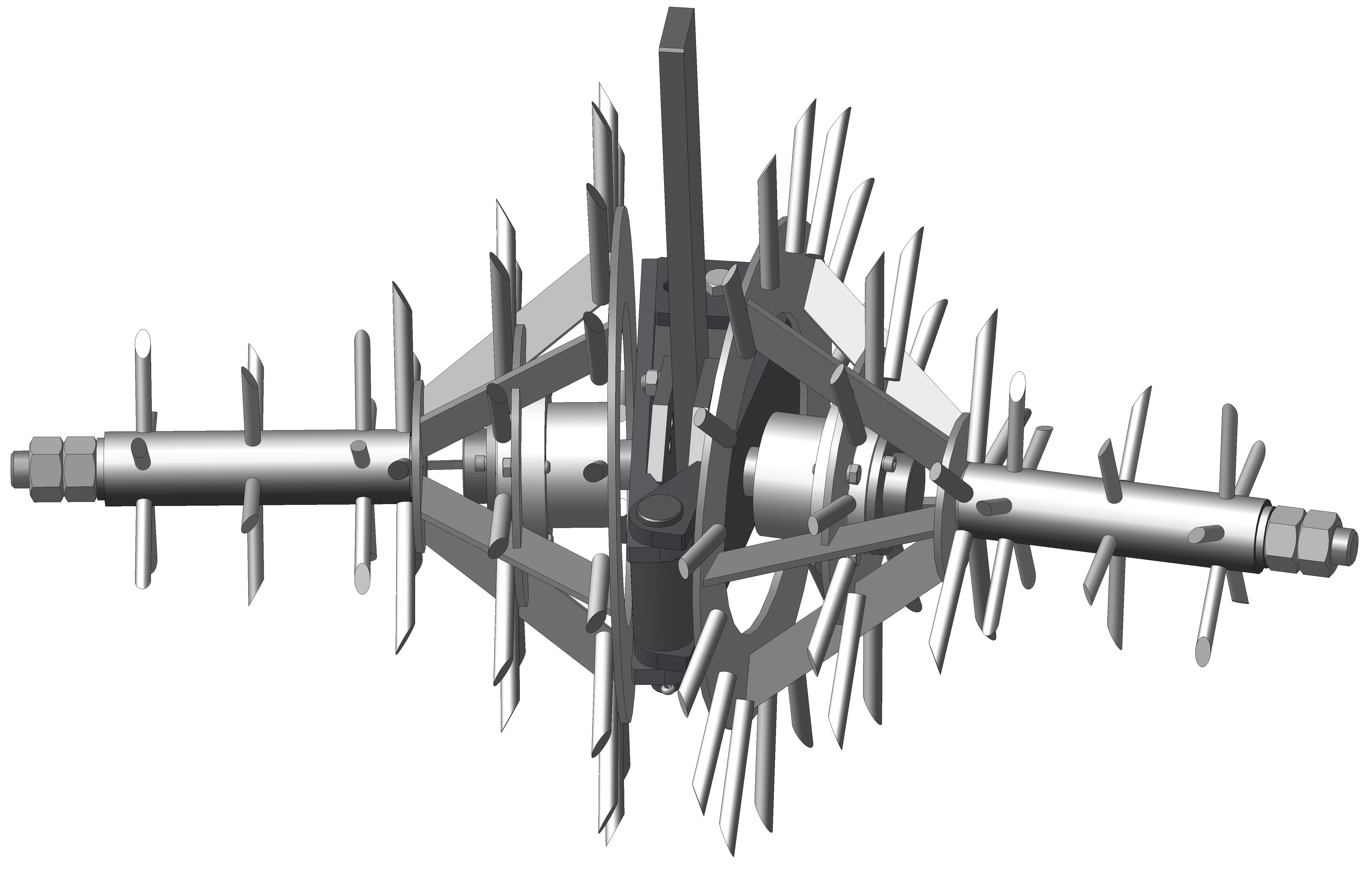 行间可调式中耕机