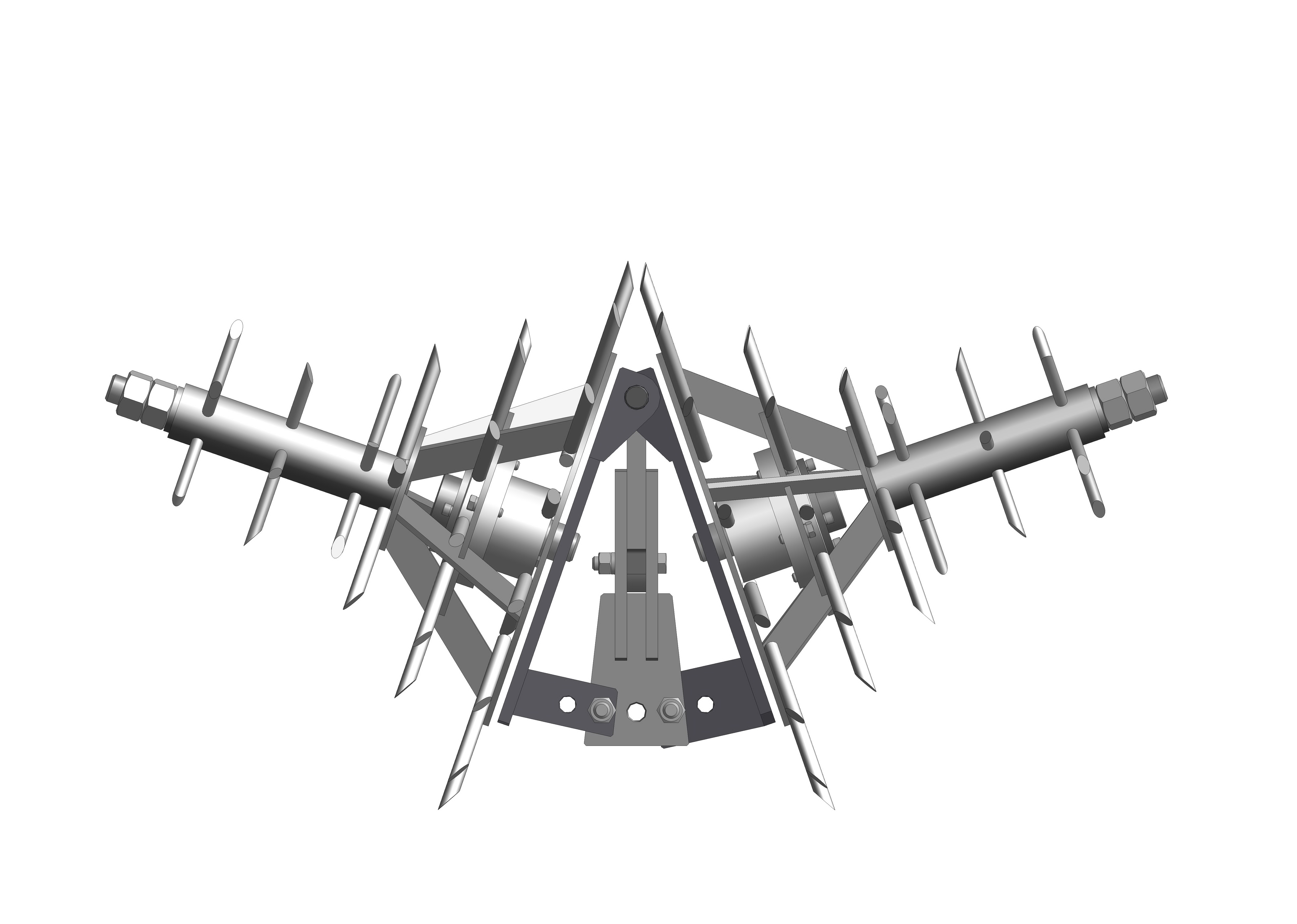 行间可调式中耕机