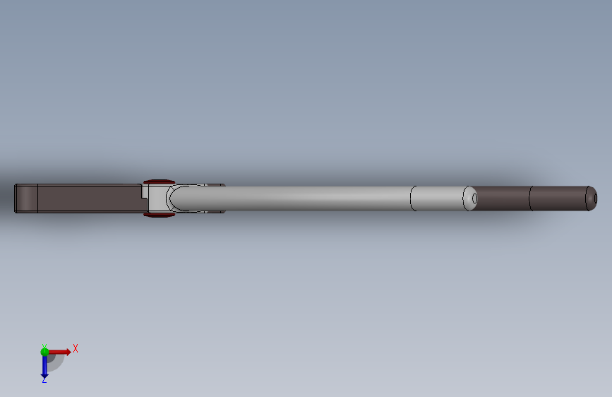 钳子组件 _ SolidWorks 实践模型 (1) 俯视图