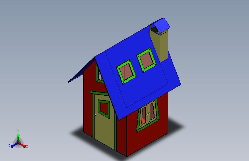 儿童小屋，用折弯板制作