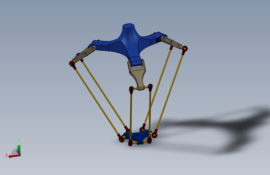 三角并联机械臂简易结构
