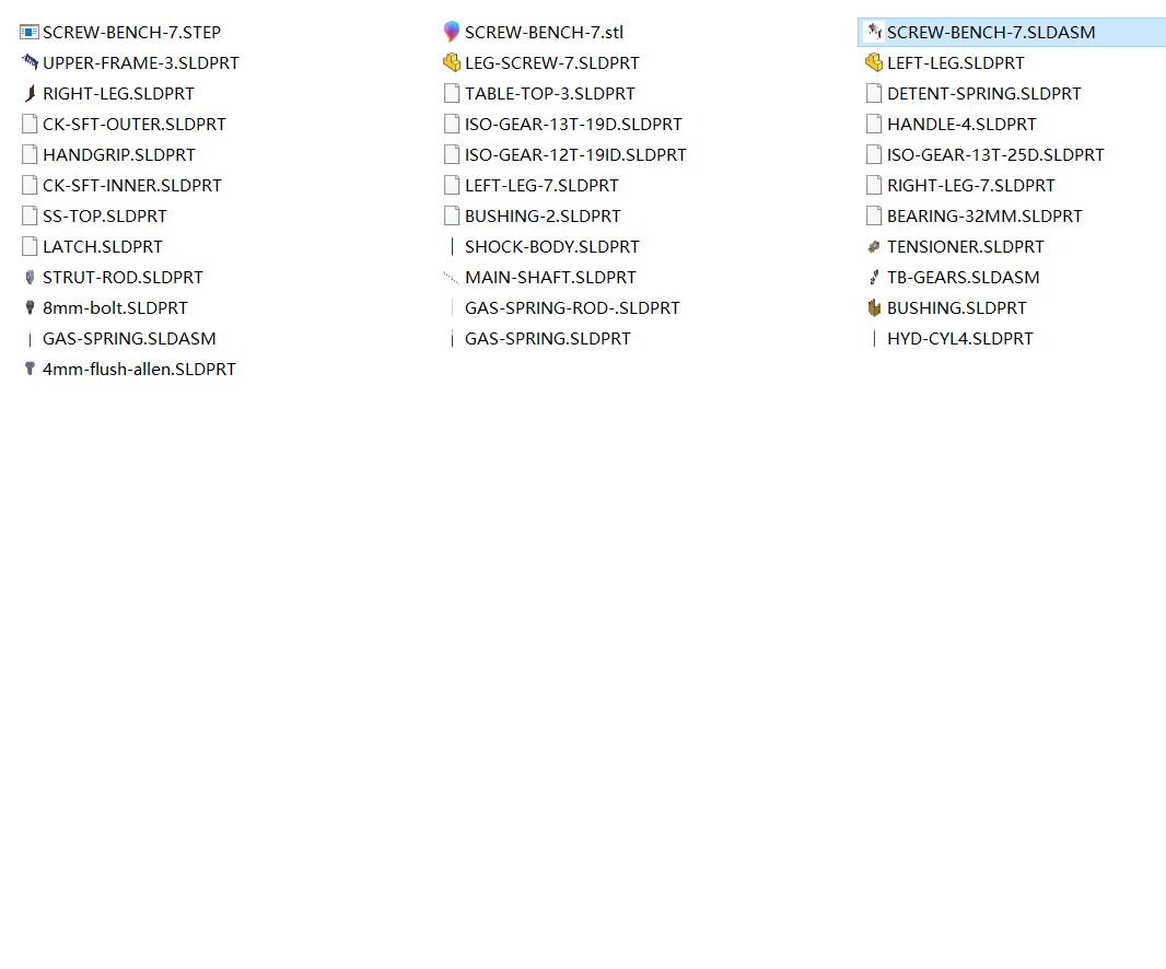 升降式工作台 3D模型SolidWorks三维设计图
