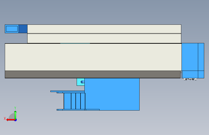 车床 机器 CNC 背面视图