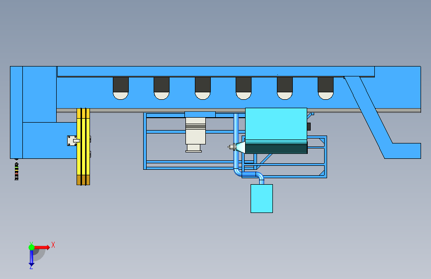 车床 机器 CNC 俯视图