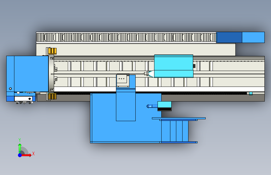 车床 机器 CNC 正面视图