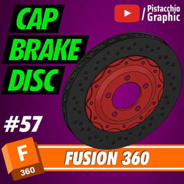 #57 带帽制动盘 _ Fusion 360 _ 开心果图案