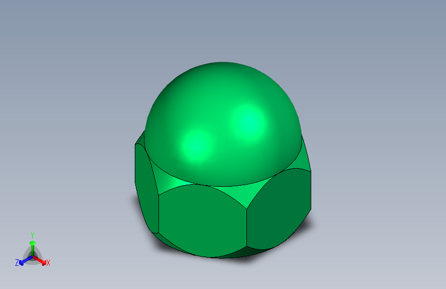 3D CAD 基础练习_ 板栗螺母螺栓_ 球形螺母_ Autodesk Inventor Pro