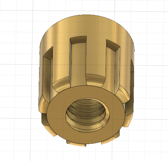 M1.4 knurl 插入螺母 3mm 长度