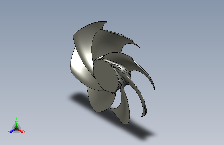 Swept-Wing GPU_CPU 散热风扇螺旋桨（概念螺旋桨设计）