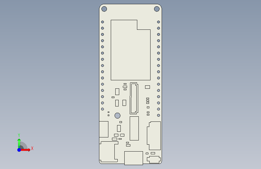 Wemos LOLIN D32 Pro V2.0.0 WiFi & 蓝牙开发板 ESP32-WROVER 正面视图