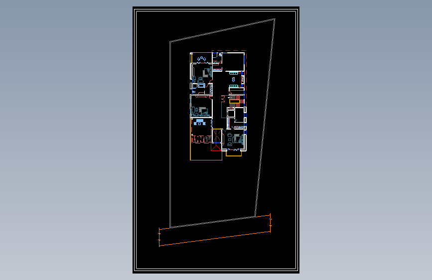 房屋和教堂建筑的3D立面
