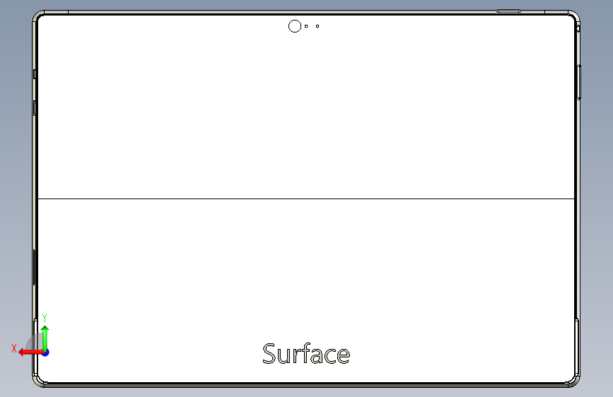 微软 Surface Pro 3 背面视图