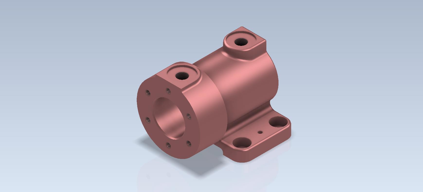 3D CAD 基础练习_气缸体_气缸体组件_Autodesk Inventor Pro