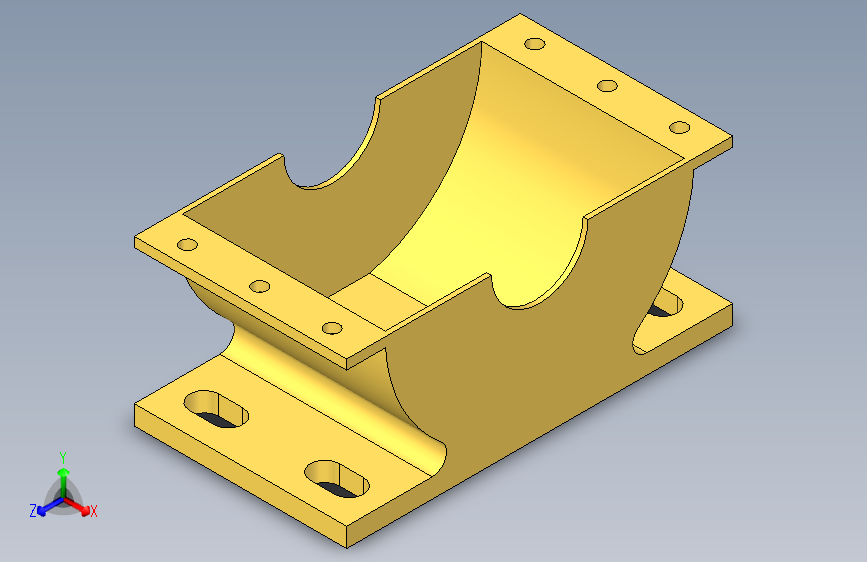 Studycadcam 3D CAD 练习 322_ 低风道外壳_ _Autodesk Inventor Pro