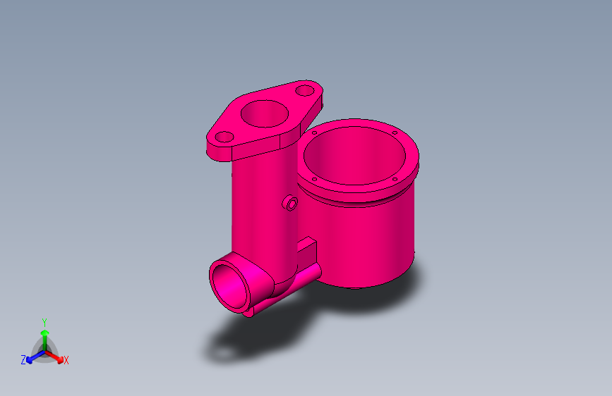 Studycadcam 3D CAD 练习 633_ 化油器体_ 化油器_ Autodesk Inventor Pro