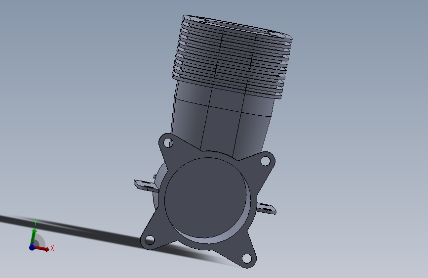 发动机缸体在SolidWorks中