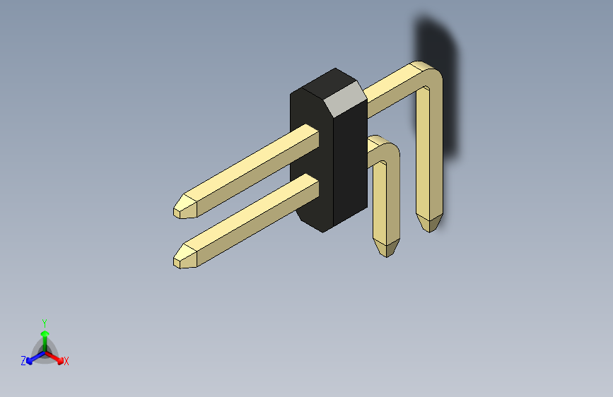 公针座 1.27mm 双排直角