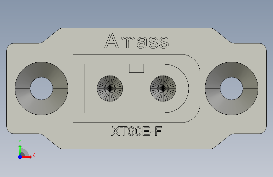 来自Amass的XT60E-F 正面视图