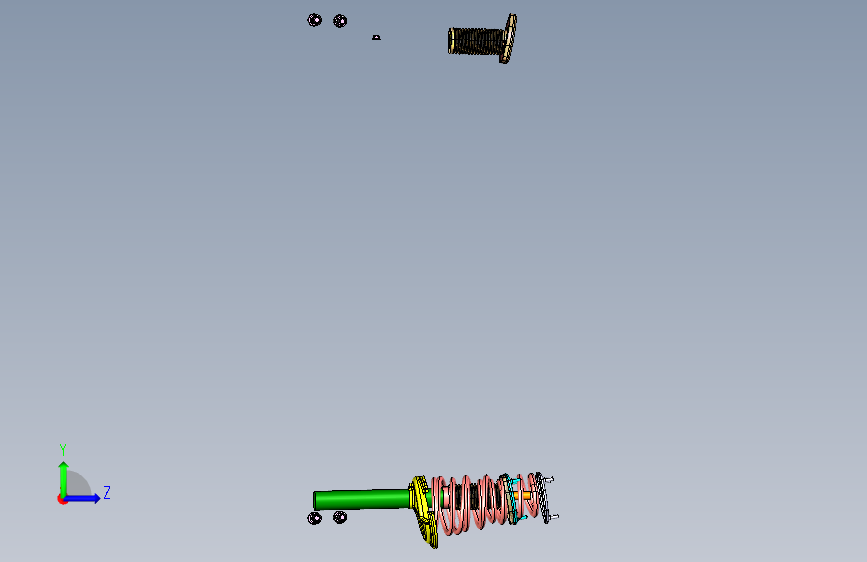 雷克萨斯-RX330-底盘-suspension 左侧视图