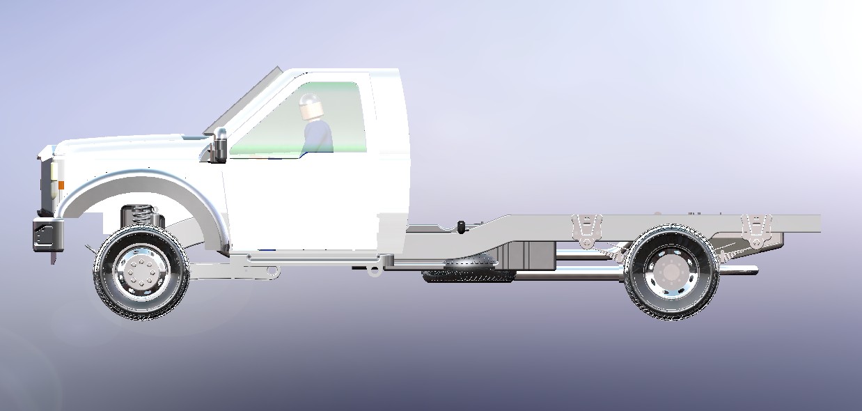 福特F-550底盘（单驾驶室）_用于教育和演示的详细3D CAD模型