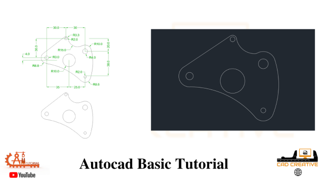 AutoCAD - 初学者完整教程 - 练习 27