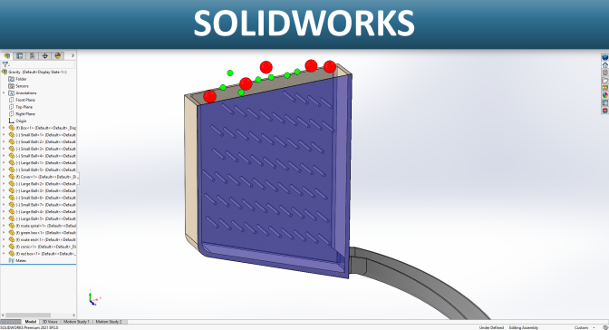 SOLIDWORKS - 在动画中使用接触和重力