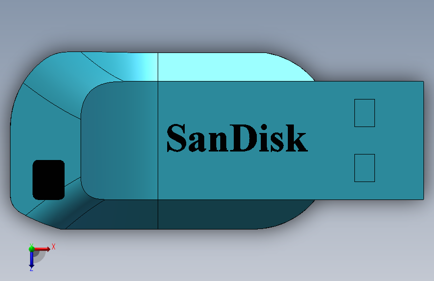 USB - 闪迪 俯视图