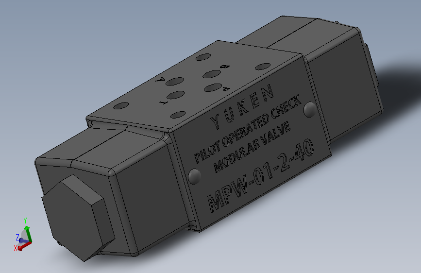 飞行员控制止回模块阀 YUKEN - MPW-01-2-40