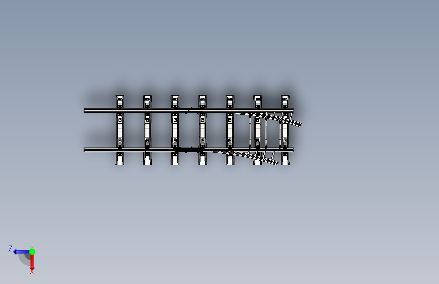 铁路用 18号道岔三维设计solidworks建模3d图纸三维模型 1530919