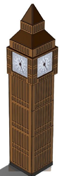 书架与内置钟表“Big Ben Tower” - 书架带有内置钟表“Big Ben Tower”
