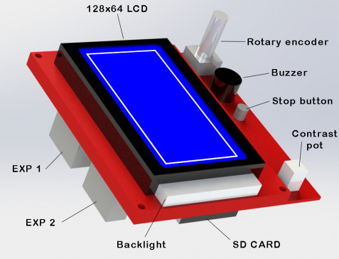 3D 打印机 LCD 128x64 控制器
