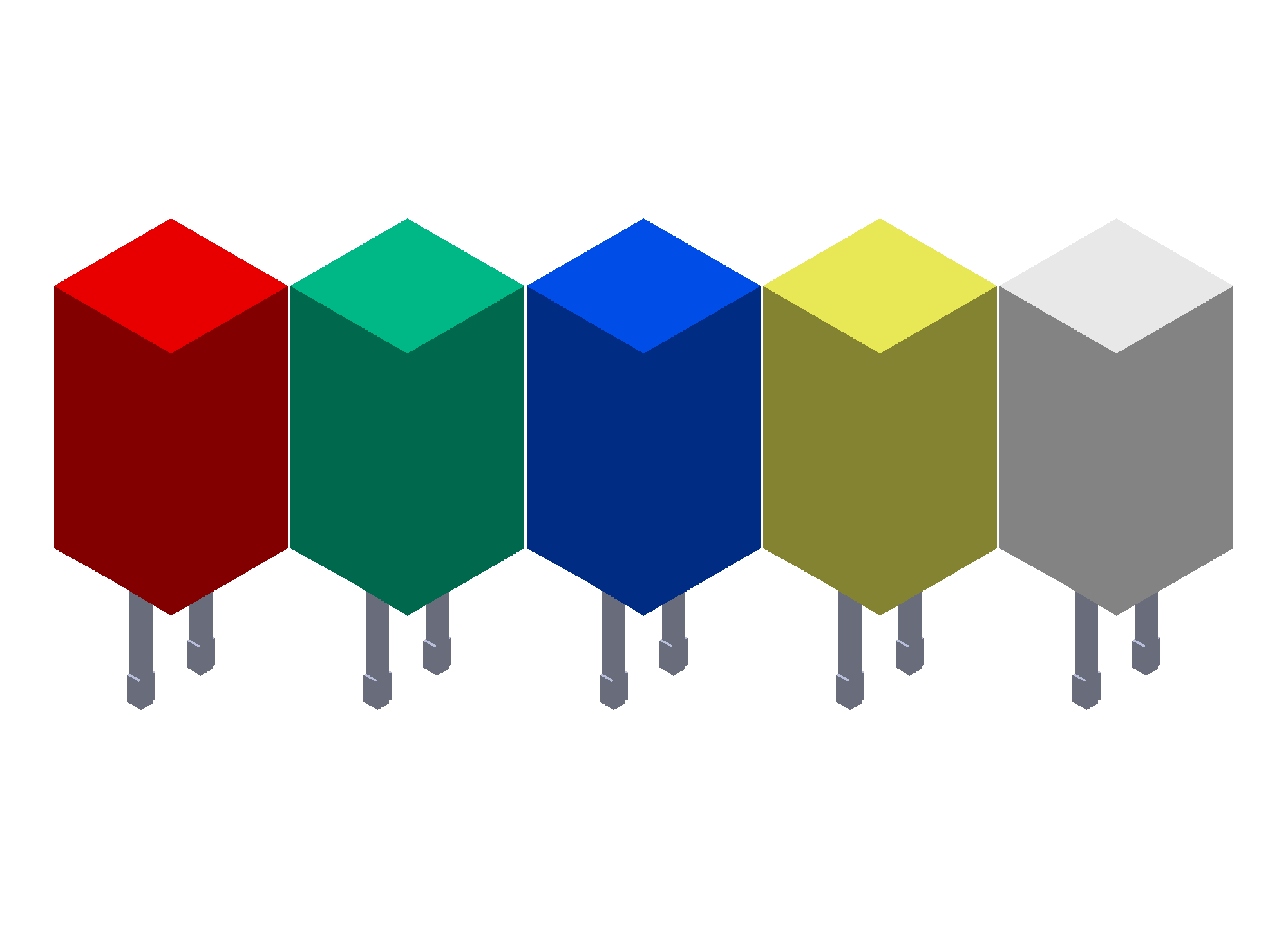 LED灯 5x5mm 方形