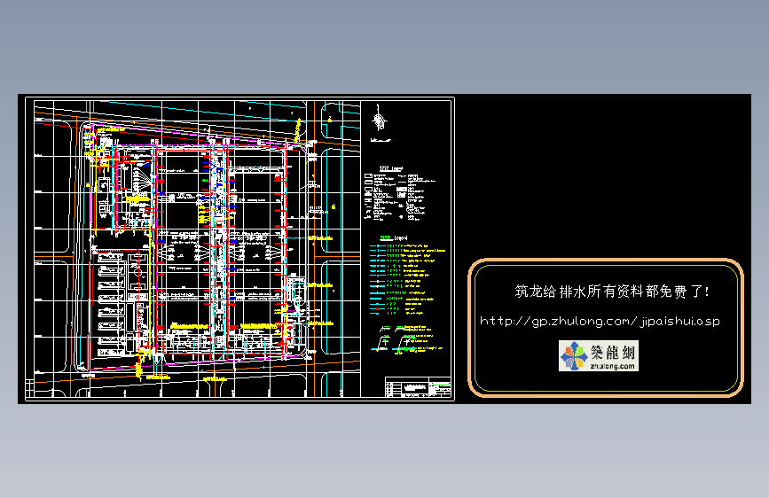 某工业厂房综合管线工程施工图 主视图