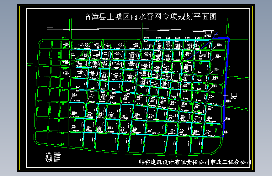 某县城综合管网控制性详细规划图
