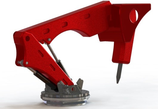 岩石破碎臂系统