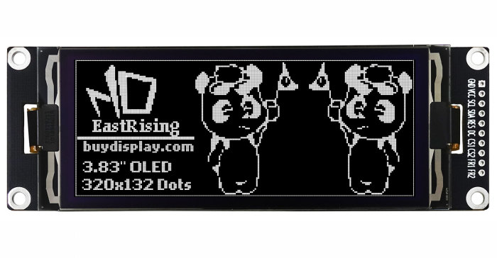 Arduino Raspberry Pi 3.83寸OLED模块 320x132 SPI 16级灰度