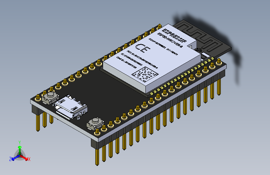 NODEMCU-32 v1.3 带有 ESP32 WROVER B 模块