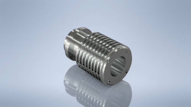 精密机械气缸的详细 3D CAD 模型