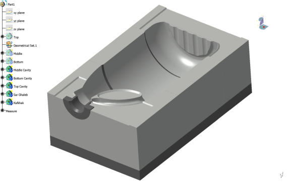 模具和瓶子的3D模型