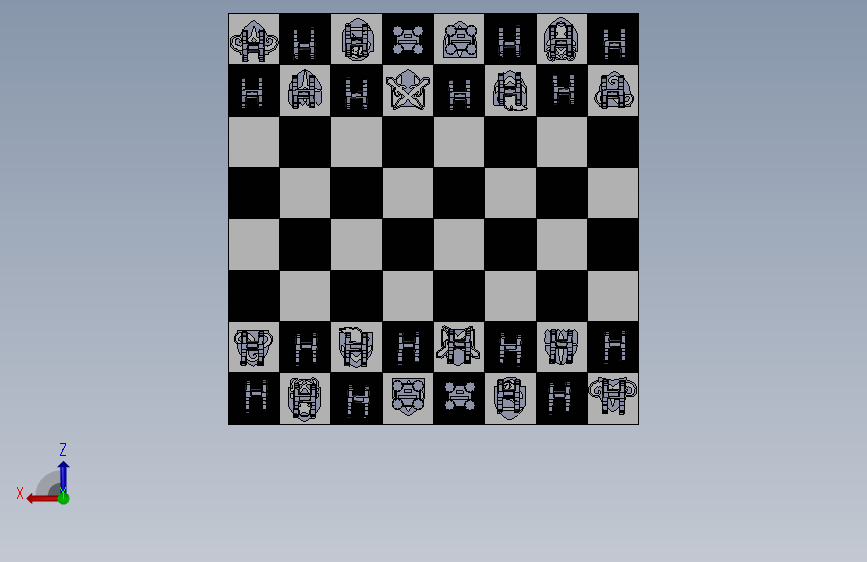 天际国际象棋棋盘及棋子