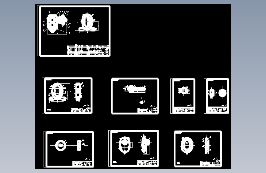 齿轮油泵全套cad