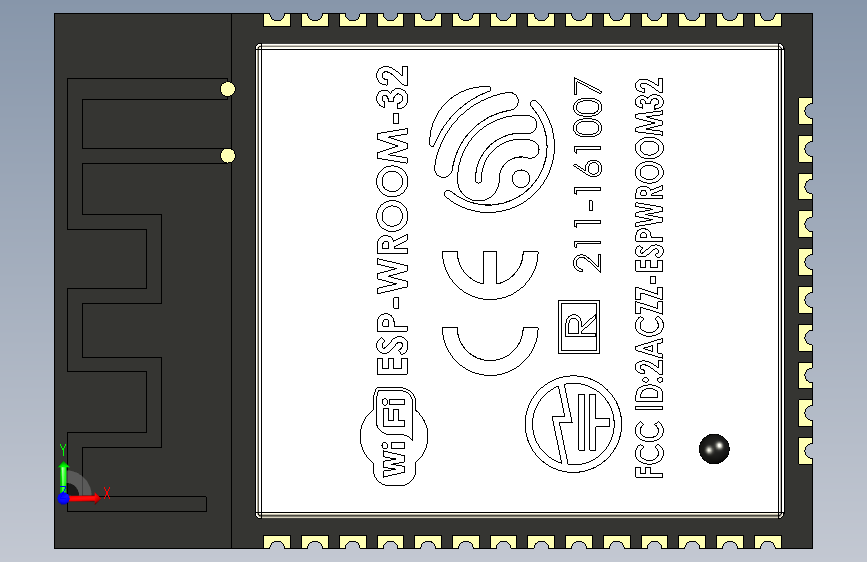 ESP写32 ESP32 正面视图