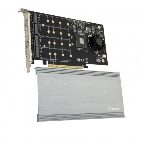 SI PEX40152四个M.2 NVMe端口连接到PCIe 3.0 x16分叉立管控制器