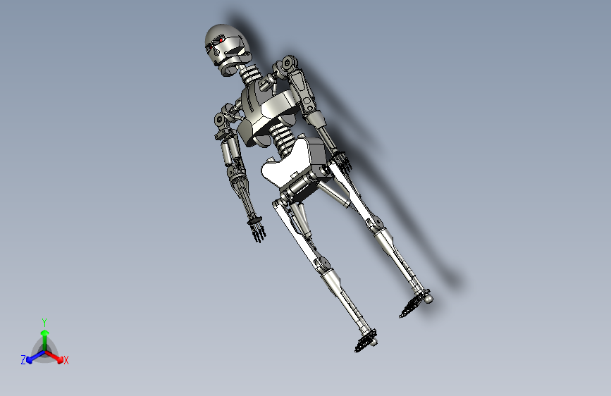 Terminator终结者机器人造型3D数模图纸 igs格式
