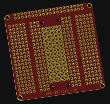 树莓pi pico 1.3的treedix原型板pcb