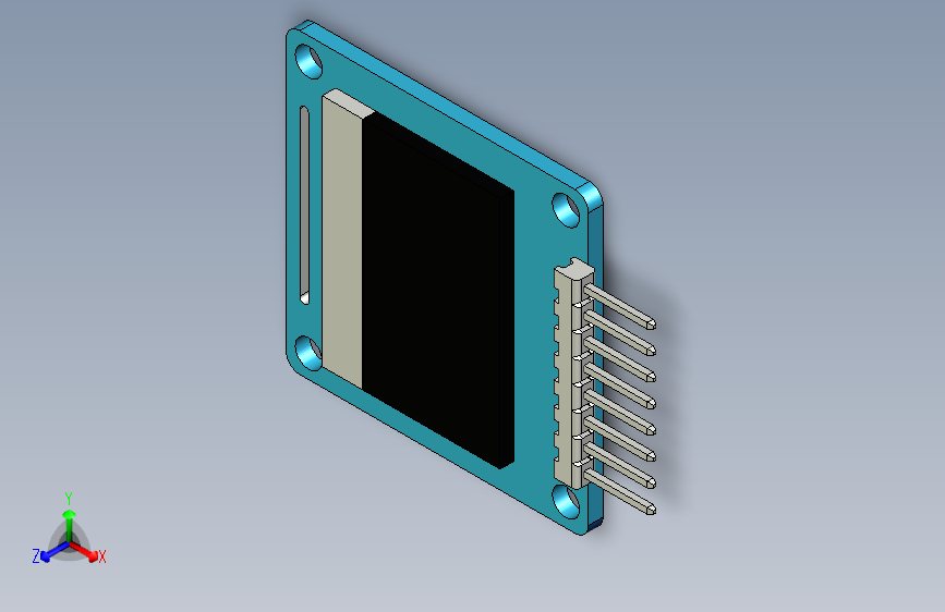 双色图形OLED显示器0.96''128x64px SPI_I2C斜角连接器Waveshare 9085